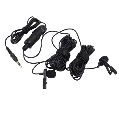 Microphone for Camera,Wireless Lavalier Microphone,Double Lav Lapel Microphone with Noise Reduction,Professional Lapel Mic for Record Interview,Vlogs,Tiktok