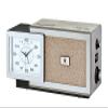 B7801 Fidelity Retro Modern Clock Radio  Bulova 150th Anniversary Edition, Solid American Ash Case, Bluetooth Speaker, FM Radio, USB-A & USB-C Charging, Lighted Dial, Alarm with Snooze view 2