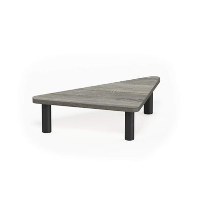 18133GYW-BK Turn-N-Tube Corner Monitor Riser Stand French Oak Grey & Black