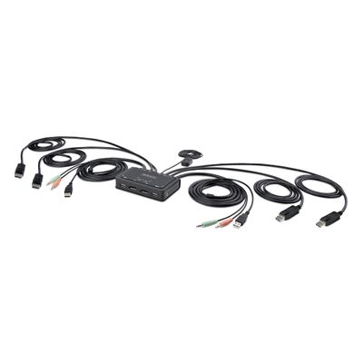 2 Port Dual Monitor KVM Switch