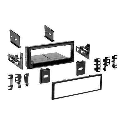 Single DIN Black Stereo Dash Kit with ISO & DIN Trim Ring Install Kit for 1982-2005 GM