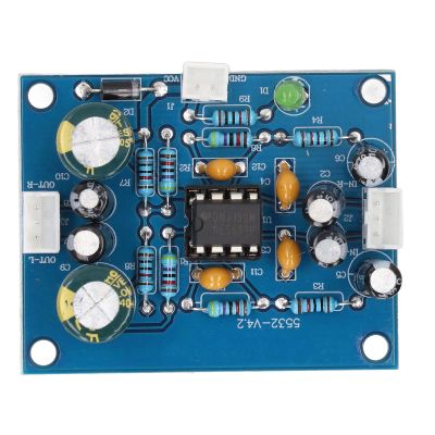 Audio Preamplifier Board NE5532 Chip Preamp Module, Good Sound Quality, Stability, Easy Installation for Low Sensitivity Audio Sources