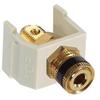 AV Connector - Speaker Post Gold - White & Black Ring view 1