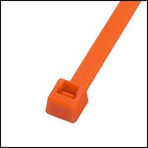 4 in. Orange Cable Tie, 18 lbs - Pack of 100