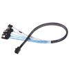 12GB Mini SAS HD SFF-8643 to SATA 7 Pin Sideband Cable - 0.5m view 1
