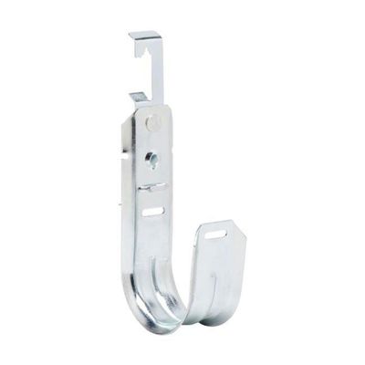 2 in. Galvanized Steel Universal Batwing J-Hooks for Cable Support & Wire Management Attaching to Ceiling Wire or Threaded Rod - Pack of 25