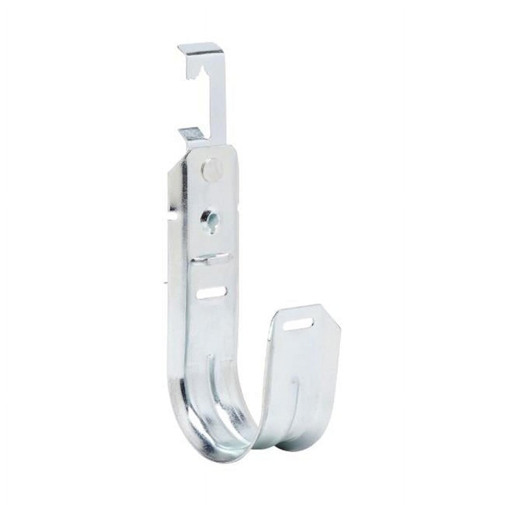 2 in. Galvanized Steel Universal Batwing J-Hooks for Cable Support & Wire Management Attaching to Ceiling Wire or Threaded Rod - Pack of 25