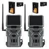 SPYPOINT Flex-S Dark Solar Cellular Trail Camera, Integrated Solar Panel, On-Demand Capable, LTE Connectivity, 100-foot Detection Range with LIT-22 Rechargeable Batteries 32GB SD Cards (2 Pack) view 1
