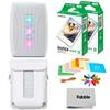 Fujifilm Instax Mini Link 3 Smartphone Printer  Clay White Bundle with a Protective Case, Twin Pack Instant Film (20 Sheets), Hanging Photo Frames, and Premium Microfiber Cleaning Cloth view 1
