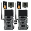 SPYPOINT Flex-S Dark Solar Cellular Trail Camera, Integrated Solar Panel, On-Demand Capable, LTE Connectivity, 100-foot Detection Range with LIT-22 Batteries SB-500S Lock Box 32GB SD Cards (2 Pack) view 1
