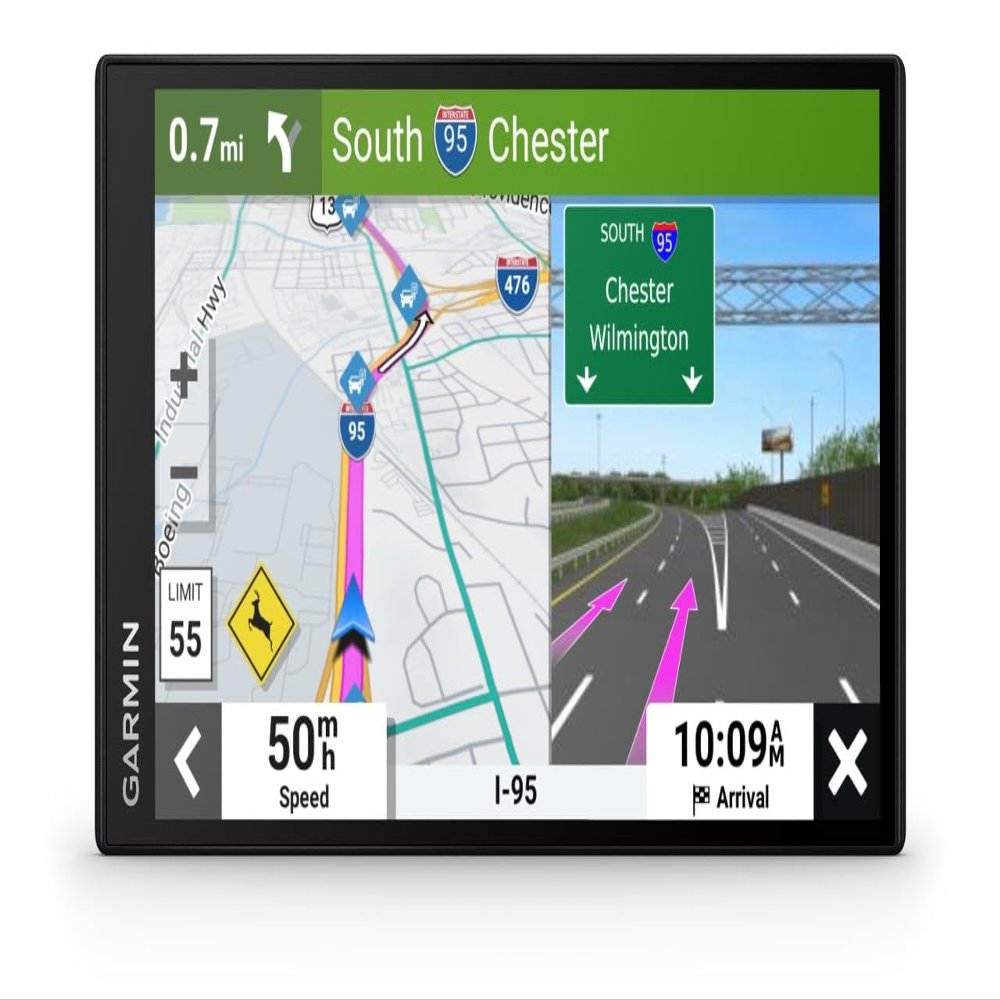 Garmin DriveSmart 55 EX with Traffic, 5.5-inch Car GPS Navigator with Bright, Crisp High-Resolution Maps, Garmin Voice Assist, Smart Notifications and Hands-Free Calling