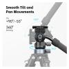 CH20 Video Head with Leveling Bowl Base,Video Head only 350g Load 4kg with Telescopic Handle Compact and Portable 4170 view 2