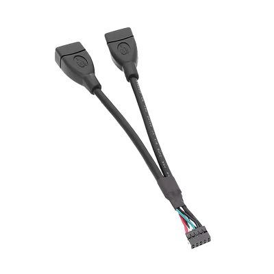 ZHANGLH 2.0mm mi ni 9Pin 10Pin Motherboard Female Header to Dual USB Female Adapter Cable for Industrial Computer Motherboard