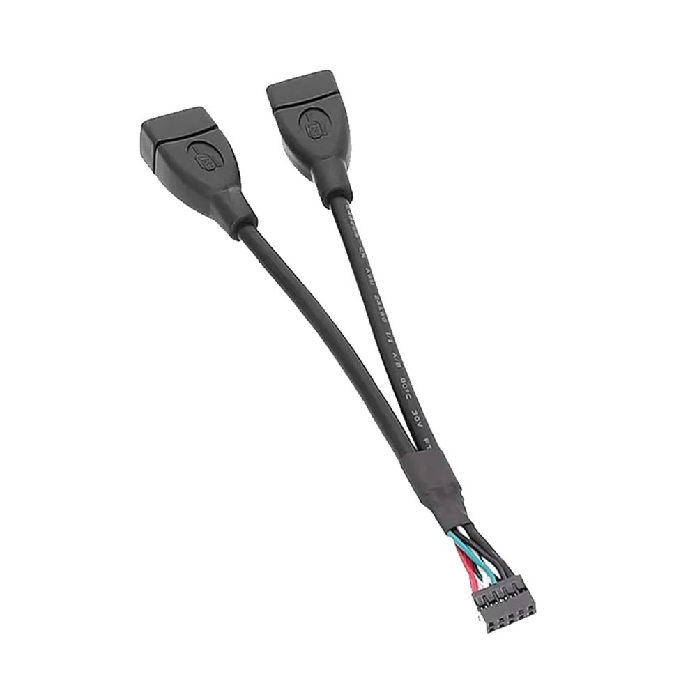 ZHANGLH 2.0mm mi ni 9Pin 10Pin Motherboard Female Header to Dual USB Female Adapter Cable for Industrial Computer Motherboard