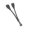 ZHANGLH 2.0mm mi ni 9Pin 10Pin Motherboard Female Header to Dual USB Female Adapter Cable for Industrial Computer Motherboard view 1