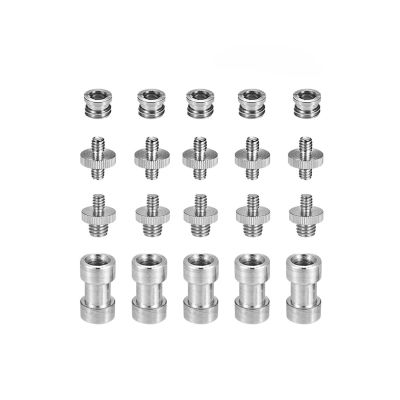 1/4"-20 to 3/8"-16 Threaded Screw Adapter Converter Female Spigot Reducer Bushing Screw Mount Set for Camera Tripod Ballhead