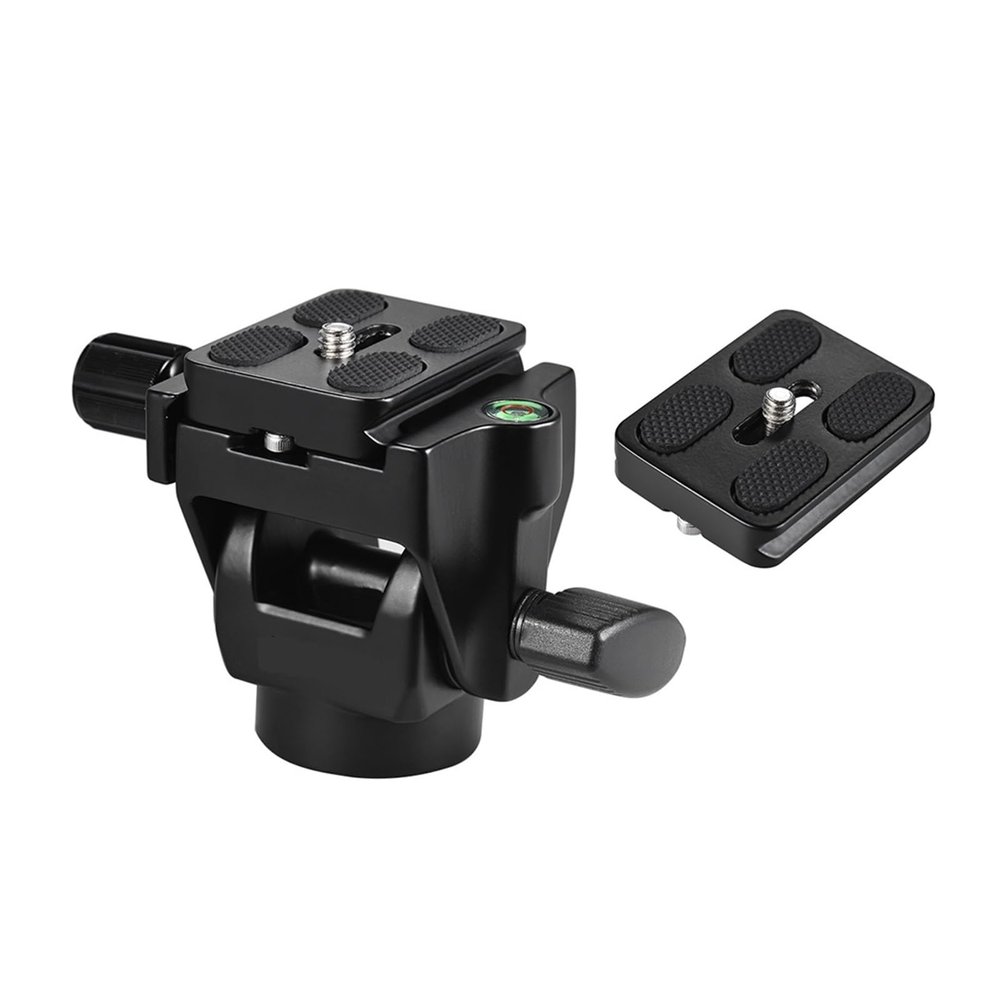 QXCIVR M-12 Monopod Tilt Head Panoramic Head Telephoto Bird Watching Ball Head with Quick Release Plate 1/4in Screw for Monopod(2pcs Plate)