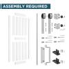 26 x 84 in Manufactured Solid Wood Paneled Sliding Barn Door with Brushed Nickel Hardware Kit view 2