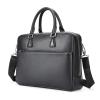 Briefcase Men's Cowhide Laptop Bag With Password Lock Top For Business Travel view 3