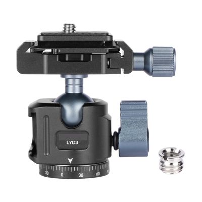 Universal Metal Tripod Ball Head Quick Release 360 Ball Head w Cold Shoe Mount for DSLR Camera Tripod Mic Light