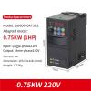 0.75KW 1.5KW 2.2KW 4KW Frequency Inverter 1P-3P 220V 3P-3P 380V Output Frequency Converter Variable Frequency Drive(0.75KW 220V 1-3PH B) view 2