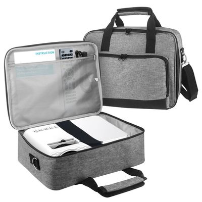 Jenlan Projector Carrying Case, 13.4 * 9.8 * 3.9in Projector Bag Large Bag with Accessories Pockets Adjustable Shoulder Straps Portable Storage Travel Case Compatible with Most Projectors
