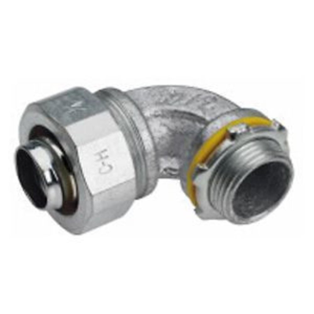 Eaton Electrical - LT20090G SA - Eaton Crouse-Hinds series Liquidator liquidtight connector, FMC, 90 angle, Aluminum