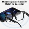 Piluyaa Smart Glasses Bluetooth Audio Glasses for Men Women with Dual Stereo Speakers, Open Ear Music &HD Calling, Touch &Voice Assistant, UV ProtectionBlack view 2