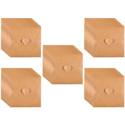 Balacoo 50pcs Retro Envelope Bag Cd DVD Organizer Kraft Paper Sleeves Case for Home Cinema Seed Storage Envelopes Scratch Function