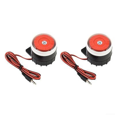 12V DC Indoor Siren System, 120dB Sound Output, Wired Security Alarm, 2 Buzzers for For home