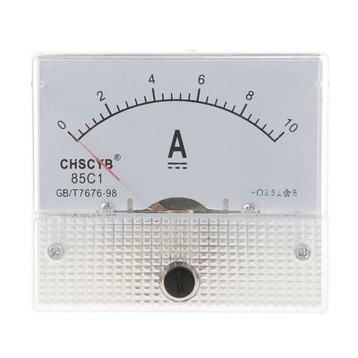 0-10A Analog For Current Panel Meter Amperemeter Rectangle Measuring Detector