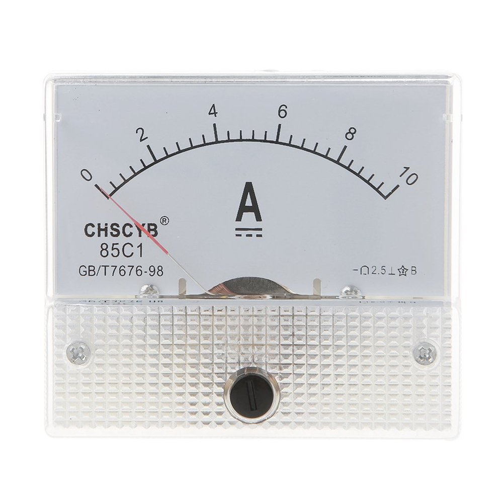 0-10A Analog For Current Panel Meter Amperemeter Rectangle Measuring Detector