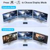 8K/4K Displayport 1.4 KVM Switch 2 Monitors 3 Computers Dual Monitor 8K@30Hz/4K@144Hz 3 Port Dual DP1.4 USB 3.0 KVM Switches 3 PCs Share 2 Monitors & 4 USB 3.0 Devices with Desktop Controller view 3