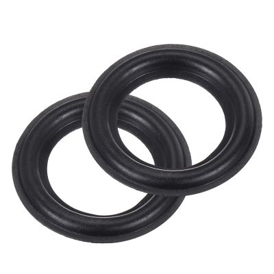MECCANIXITY 2 Pcs 1.25 Inch Rubber Speaker Edge Surround Rings 24x44mm(IDxOD) Perforated Subwoofer Rings Replacement Parts for Speaker Repair or DIY,Black