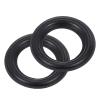 MECCANIXITY 2 Pcs 1.25 Inch Rubber Speaker Edge Surround Rings 24x44mm(IDxOD) Perforated Subwoofer Rings Replacement Parts for Speaker Repair or DIY,Black view 1