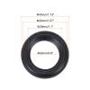 MECCANIXITY 2 Pcs 1.25 Inch Rubber Speaker Edge Surround Rings 24x44mm(IDxOD) Perforated Subwoofer Rings Replacement Parts for Speaker Repair or DIY,Black view 2