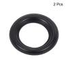 MECCANIXITY 2 Pcs 1.25 Inch Rubber Speaker Edge Surround Rings 24x44mm(IDxOD) Perforated Subwoofer Rings Replacement Parts for Speaker Repair or DIY,Black view 3