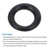 MECCANIXITY 2 Pcs 1.25 Inch Rubber Speaker Edge Surround Rings 24x44mm(IDxOD) Perforated Subwoofer Rings Replacement Parts for Speaker Repair or DIY,Black view 4