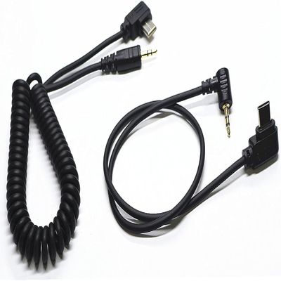 2.5mm-Type c USB for Sony A7CII Shutter Release Cable to A7V/ a7CR/ a7c ii/A6700/ZV-E1/ZV-E10 II 13.8in Flash Starter Remote Control Accessory Wire(2.5mm-Type c Cable 2pcs)