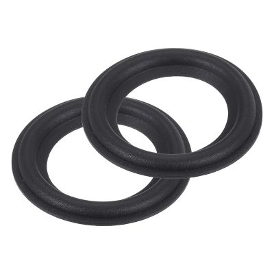 MECCANIXITY 2 Pcs 1.5 Inch Rubber Speaker Edge Surround Rings 29x47mm(IDxOD) Perforated Subwoofer Rings Replacement Parts for Speaker Repair or DIY,Black