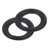 MECCANIXITY 2 Pcs 1.5 Inch Rubber Speaker Edge Surround Rings 29x47mm(IDxOD) Perforated Subwoofer Rings Replacement Parts for Speaker Repair or DIY,Black view 1