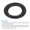 MECCANIXITY 2 Pcs 1.5 Inch Rubber Speaker Edge Surround Rings 29x47mm(IDxOD) Perforated Subwoofer Rings Replacement Parts for Speaker Repair or DIY,Black view 4