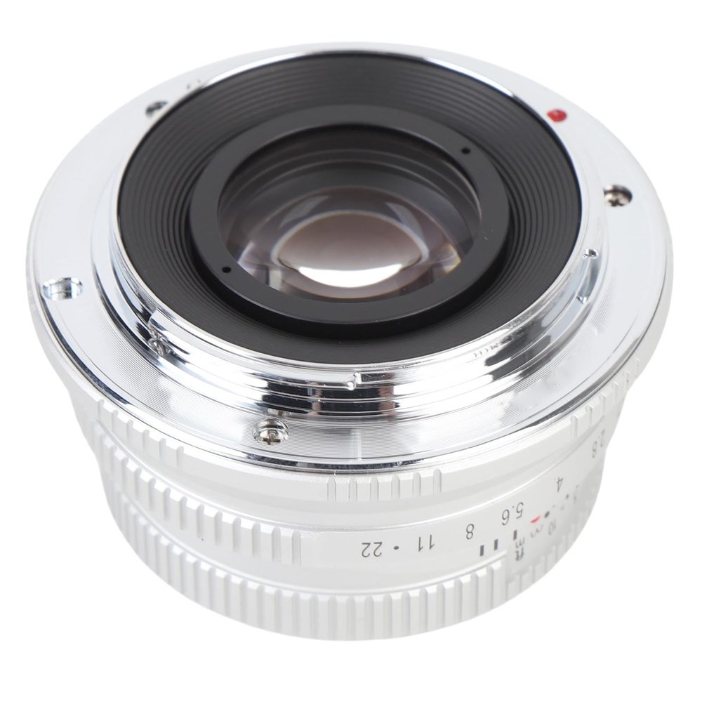 25mm F1.7 Prime Lens, Manual Focus Fixed Cameralen, NEX Mount E Mount Camera Lens for A6400 A6500 A6600 10 1 A7II A73 (Silver)