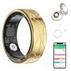 Smart Ring Health Tracker for Women Men, Heart Rate/Blood Oxygen/Sleep Tracker/Step Counter, Fitness Ring with Magnetic Charging Case, 5ATM Waterproof for IOS & Android, No Subscription Fee- Gold 11 view 1