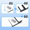 2.5in Hard Drive Bracket, HDD SSD Mounting Bracket with Screws Fit for Fat Game Console SCPH 30000 and 50000, Prevent Drive Movement view 3