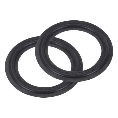 MECCANIXITY 2 Pcs 4 Inch Foam Speaker Edge Surround Rings 66x99mm(IDxOD) Perforated Subwoofer Rings Replacement Parts for Speaker Repair or DIY,Dark Gray