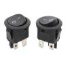 10pcs KCD1 20MM Round Rocker Switch Square Base 4Pins AC 250V 6A 125V 10A Black ON/Off 4 Feet Power Switches view 2