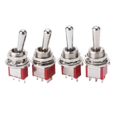 1pcs T80-T Series 12mm Panel Mount Mini Toggle Switch 5A 125VAC(12.5mm 6p on-Off-on)