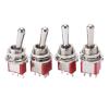 1pcs T80-T Series 12mm Panel Mount Mini Toggle Switch 5A 125VAC(12.5mm 6p on-Off-on) view 1