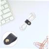 5pcs Artificial Leather Cable Organizer Straps Reusable Cord Keeper for Home and Office Portable Cable Ties for Headphone and Electronics Management view 3